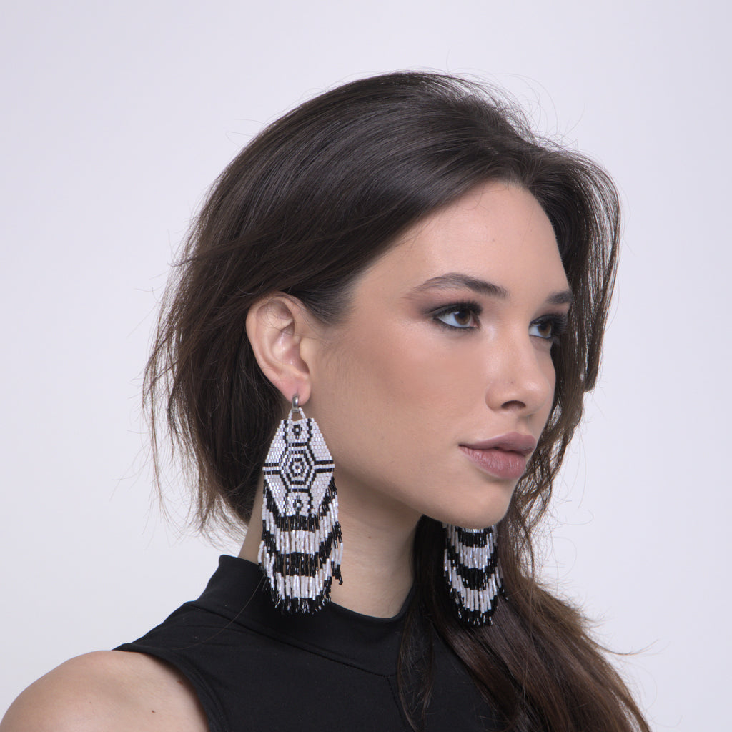 Brinco étnico de miçangas (par)