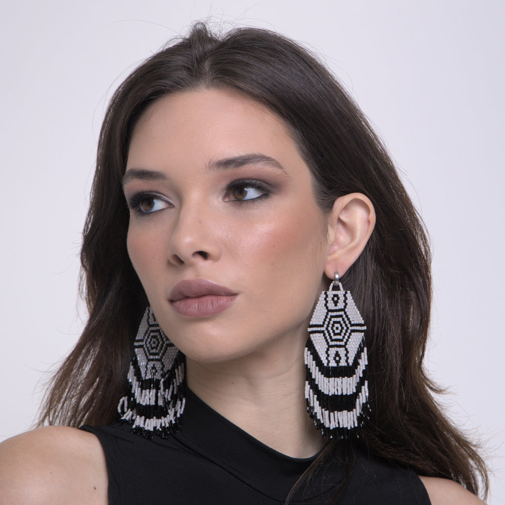 Brinco étnico de miçangas (par)