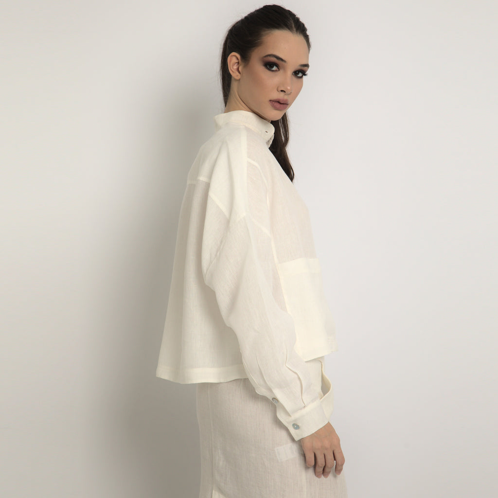 Kamala - Camisa em linho natural indiano
