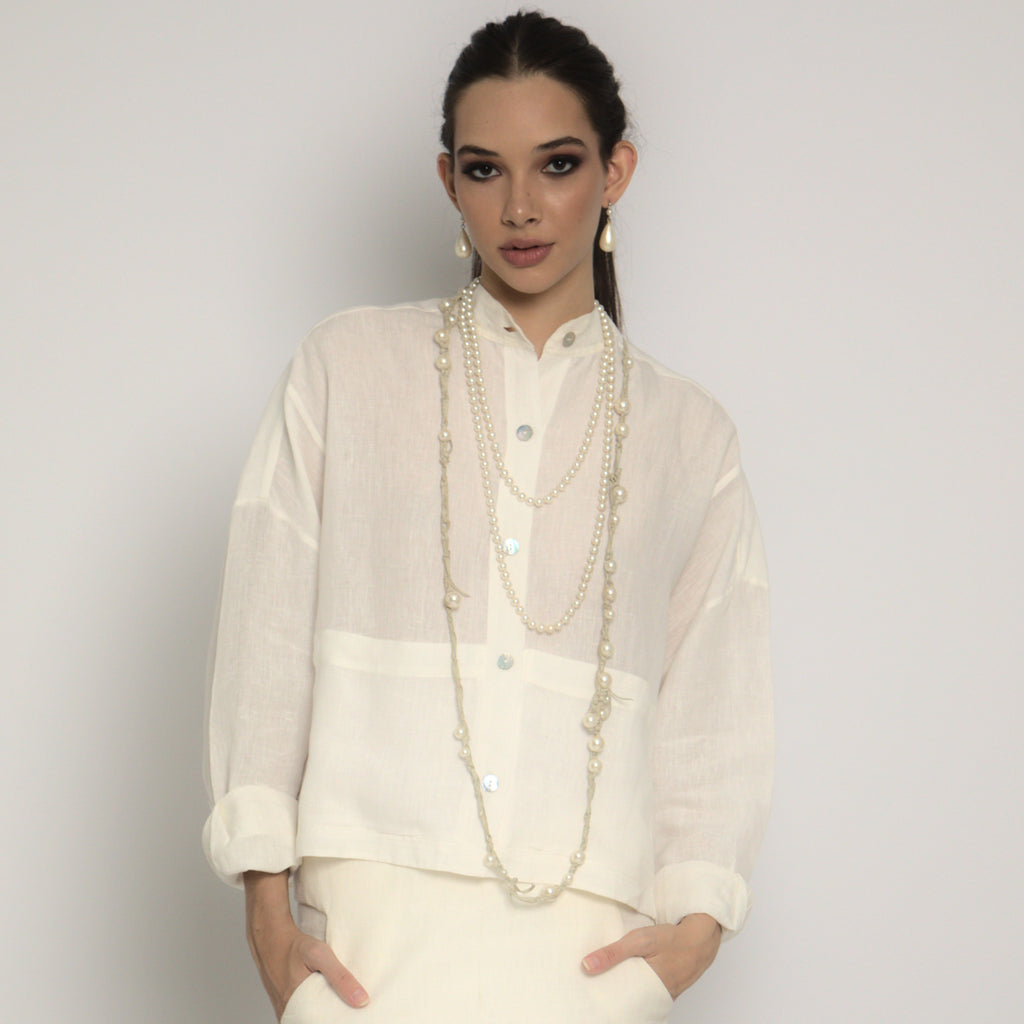 Kamala - Camisa em linho natural indiano