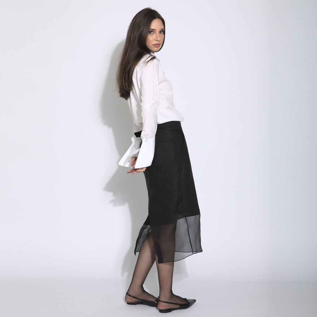 Lines - Saia em linho e organza