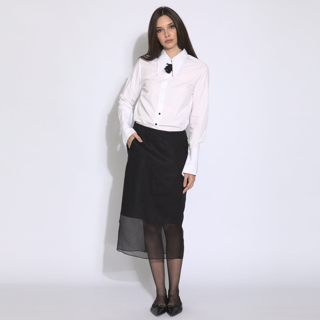 Lines - Saia em linho e organza
