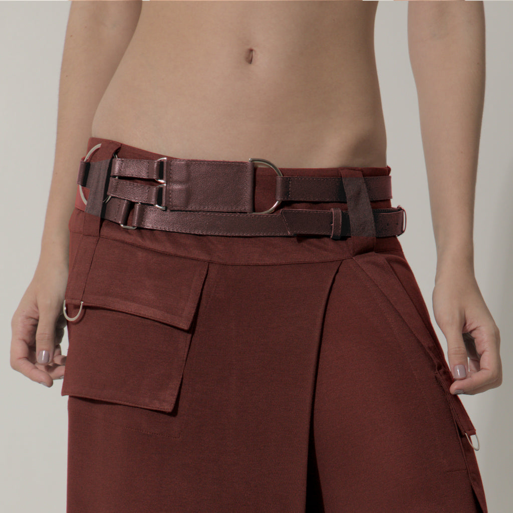 Kimi - cinto de 2 voltas em couro com metais