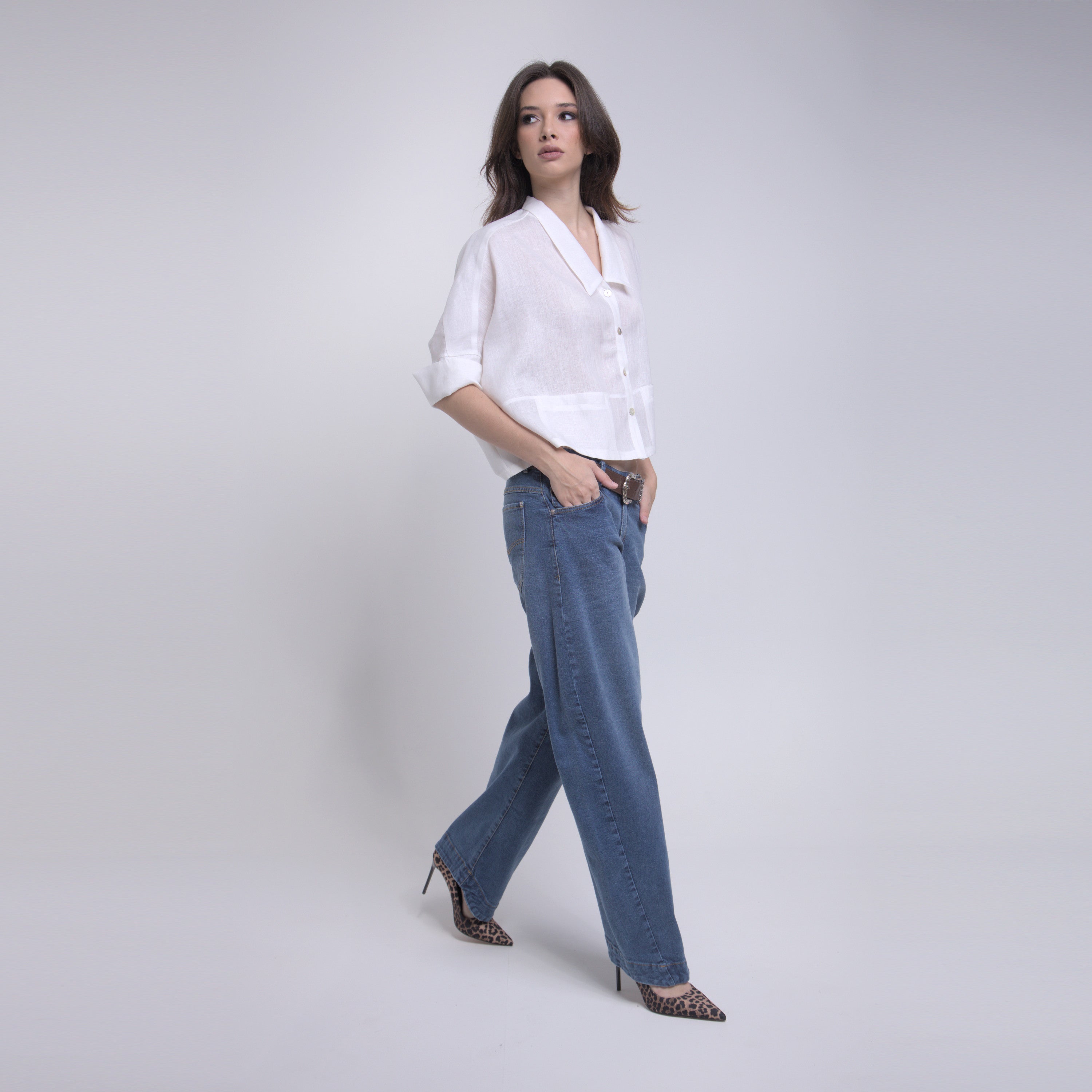 Lara - Calça jeans barrel cut #melhorjeansquejausei