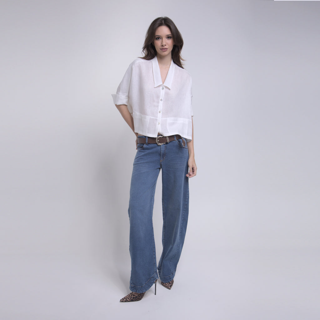 Lara - Calça jeans barrel cut #melhorjeansquejausei