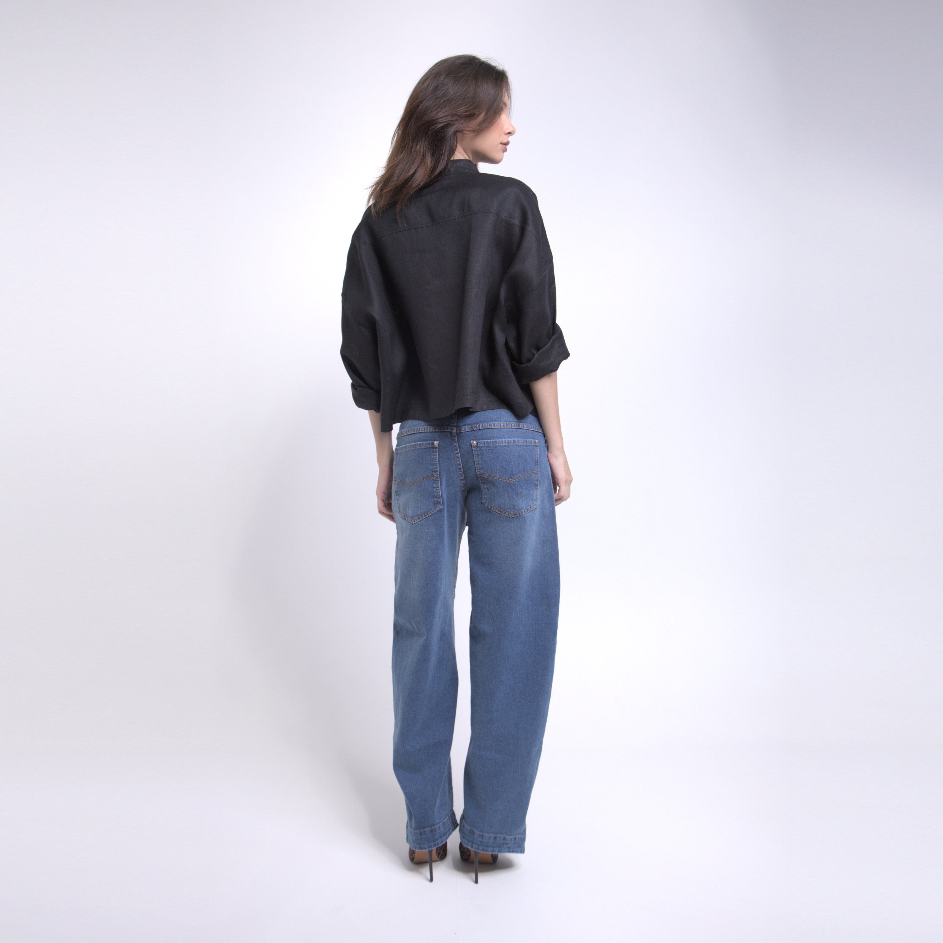 Lara - Calça jeans barrel cut #melhorjeansquejausei