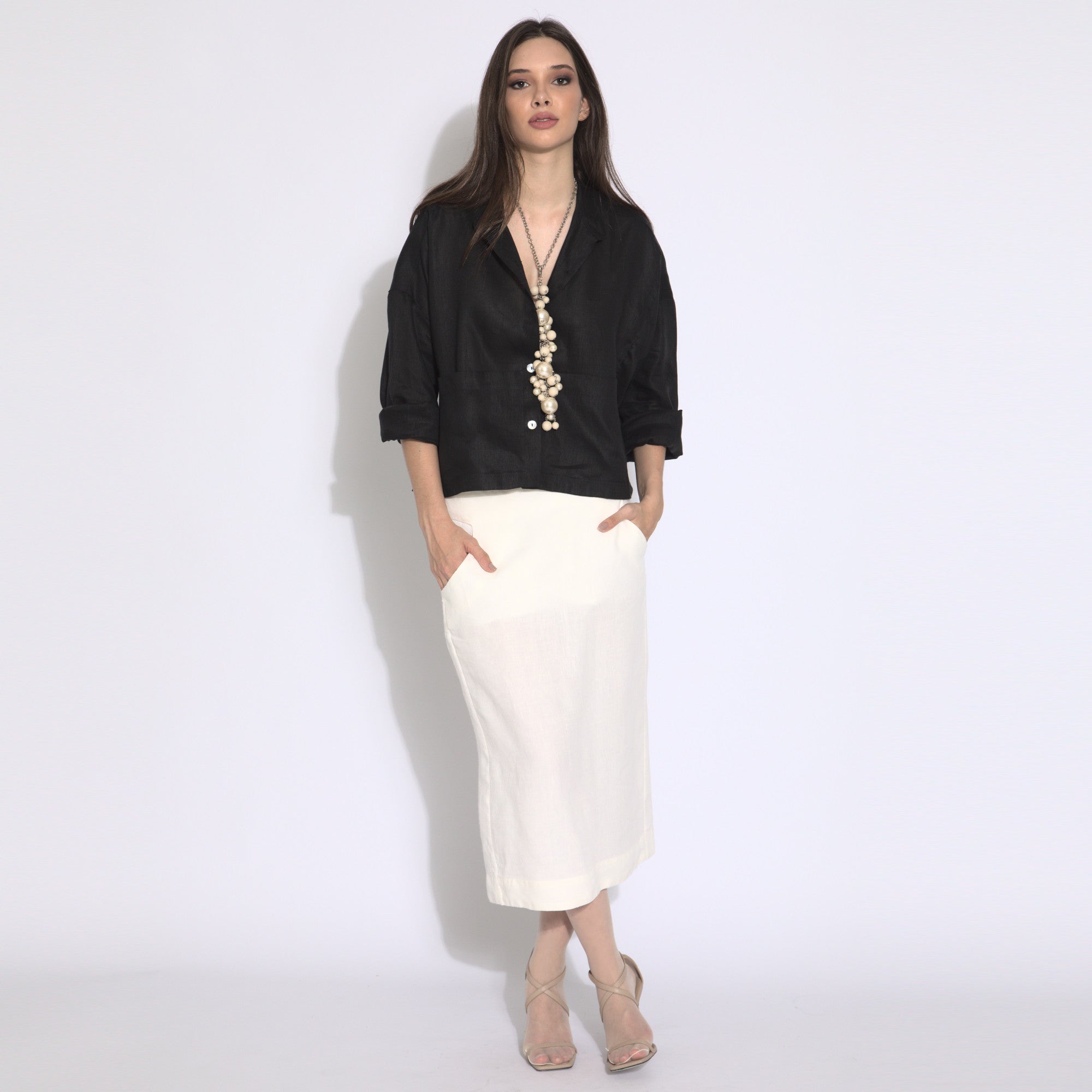 Kamala - Camisa em linho natural indiano