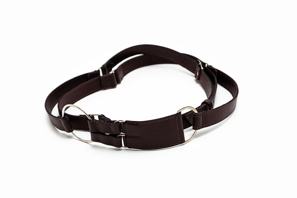 Kimi - cinto de 2 voltas em couro com metais