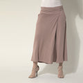 Sarah - Saia-calça de malha com ajuste de fivela de metal na cor rosé