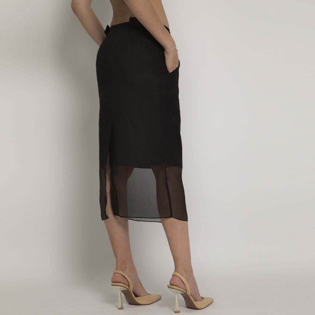 Lines - Saia em linho e organza