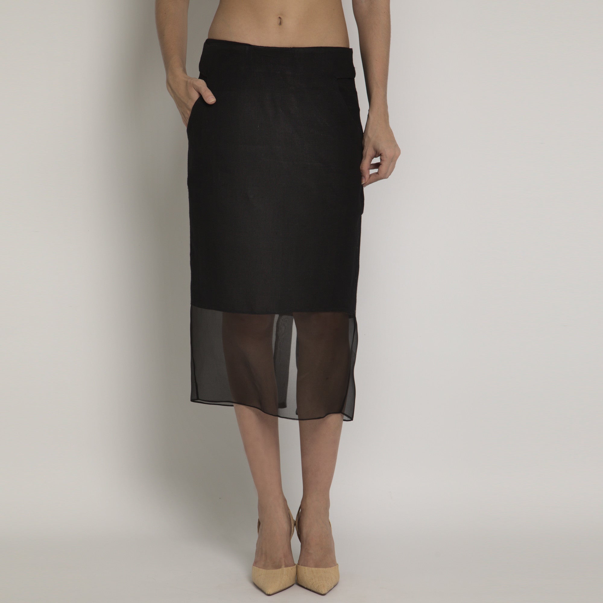 Lines - Saia em linho e organza