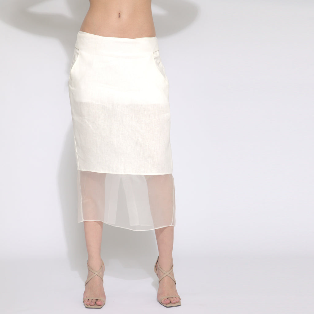 Lines - Saia em linho e organza