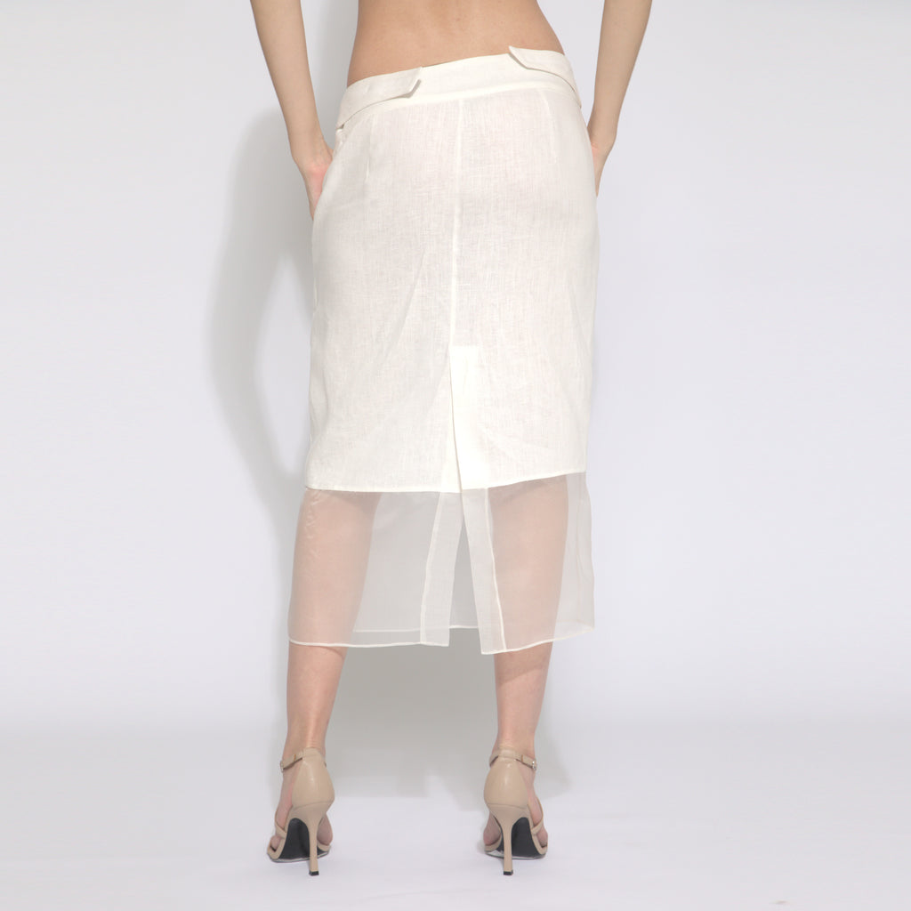 Lines - Saia em linho e organza