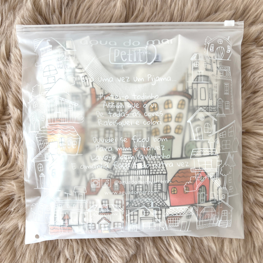 Kit Pijama Casinha - kit criativo para crianças com pijama para colorir e casinha montável