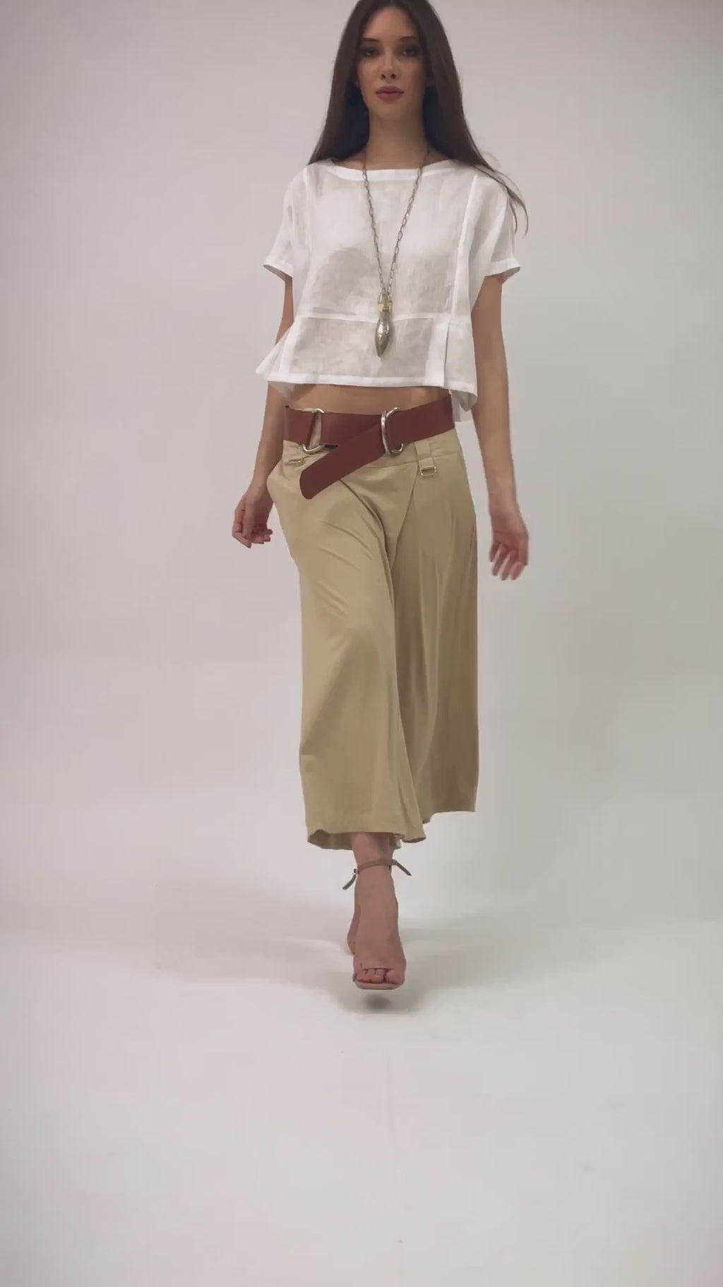 Giulia - Blusa em puro linho mangas curtas
