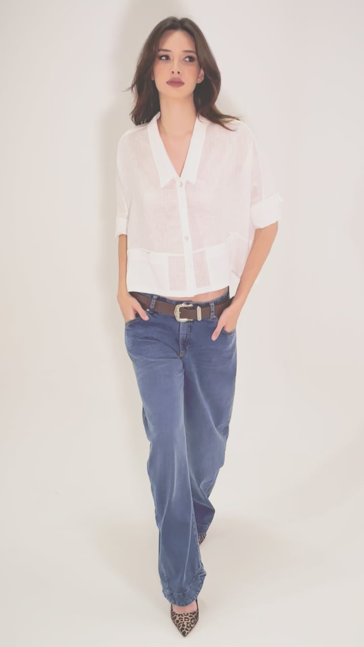 Lara - Calça jeans barrel cut #melhorjeansquejausei