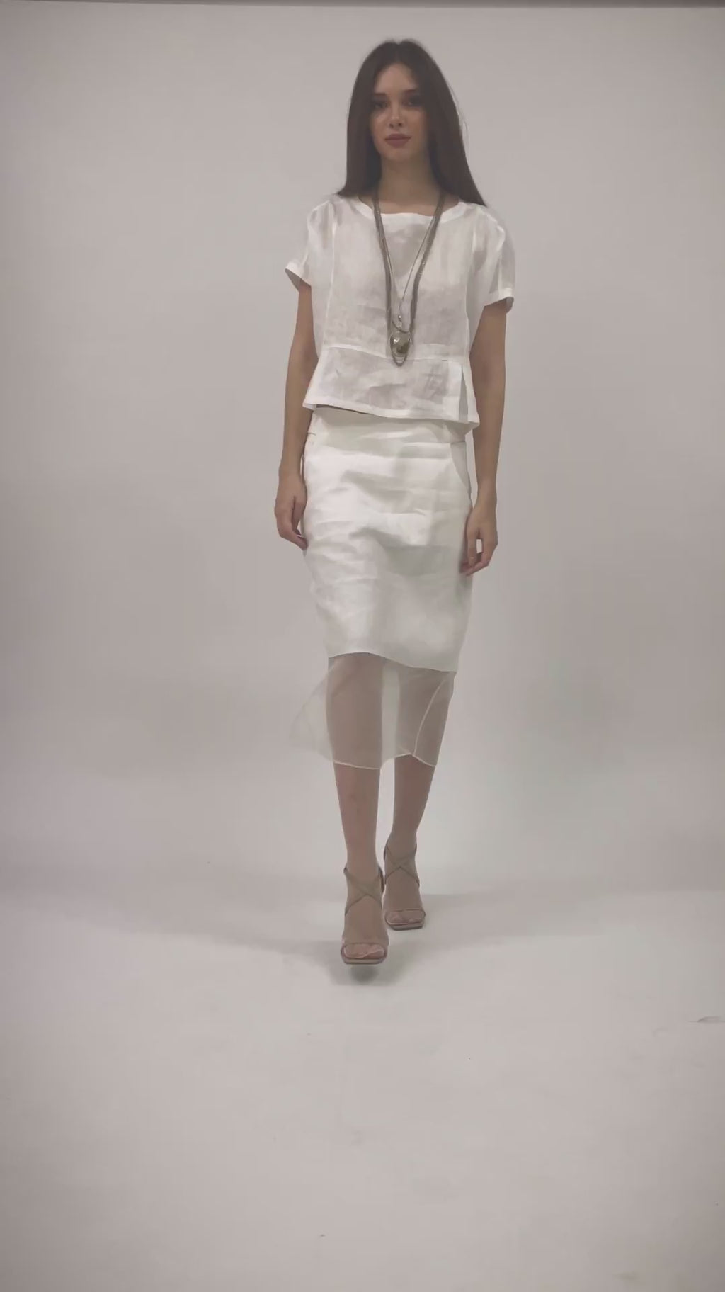 Lines - Saia em linho e organza