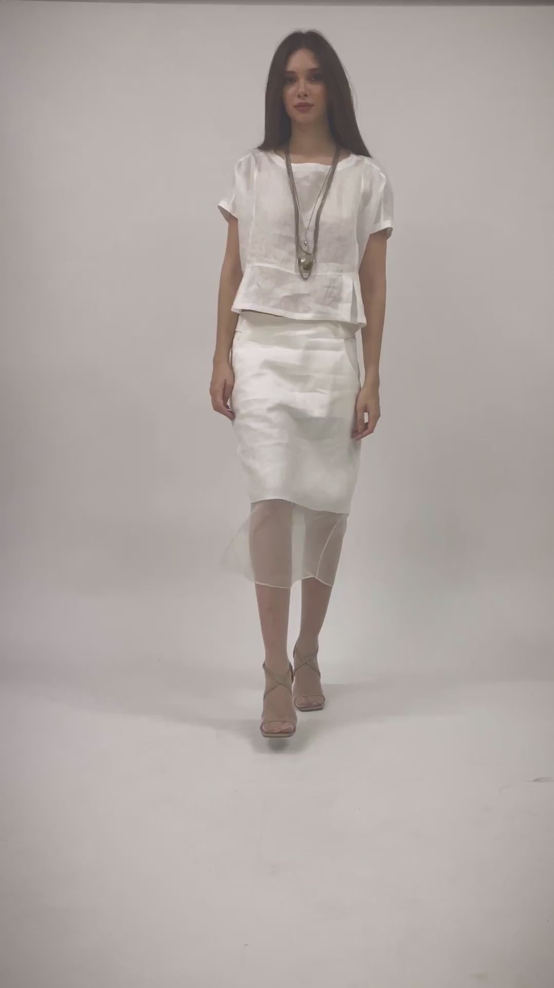 Lines - Saia em linho e organza