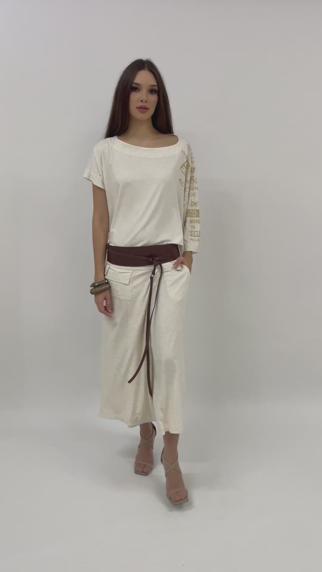 Aurora - Saia-calça com fivela